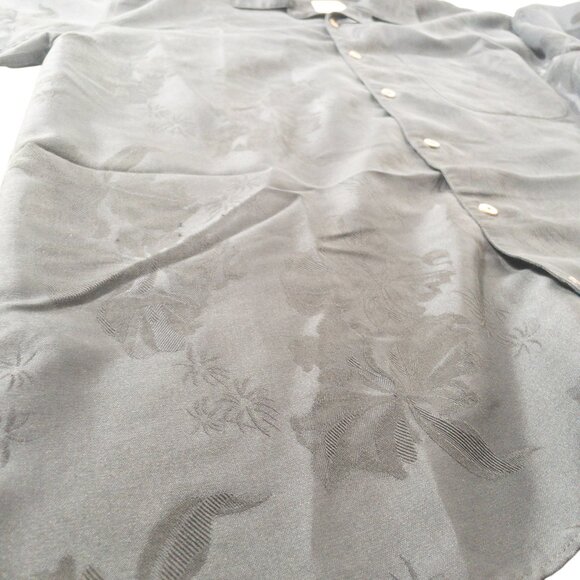 Jos A Bank Black Hawaiian Print Short Sleeve Button Down Modal Blend SZ XL - Picture 8 of 9